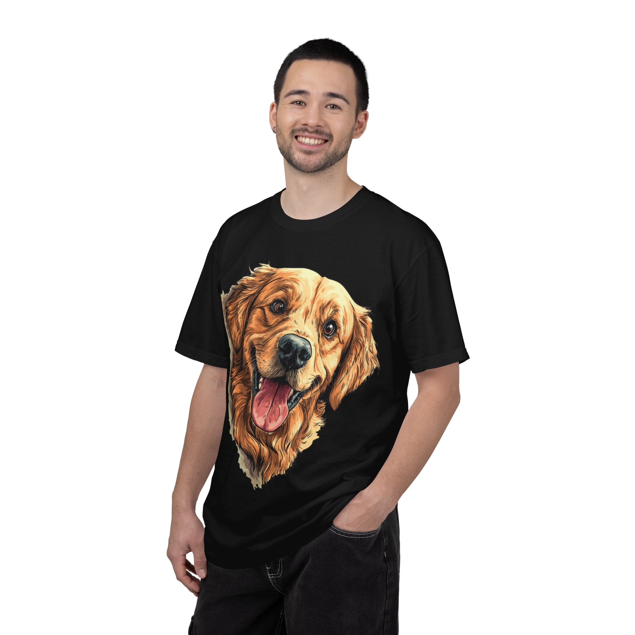 Golden Joy Retriever Portrait Tee – Unisex Dog Lover Graphic T-Shirt