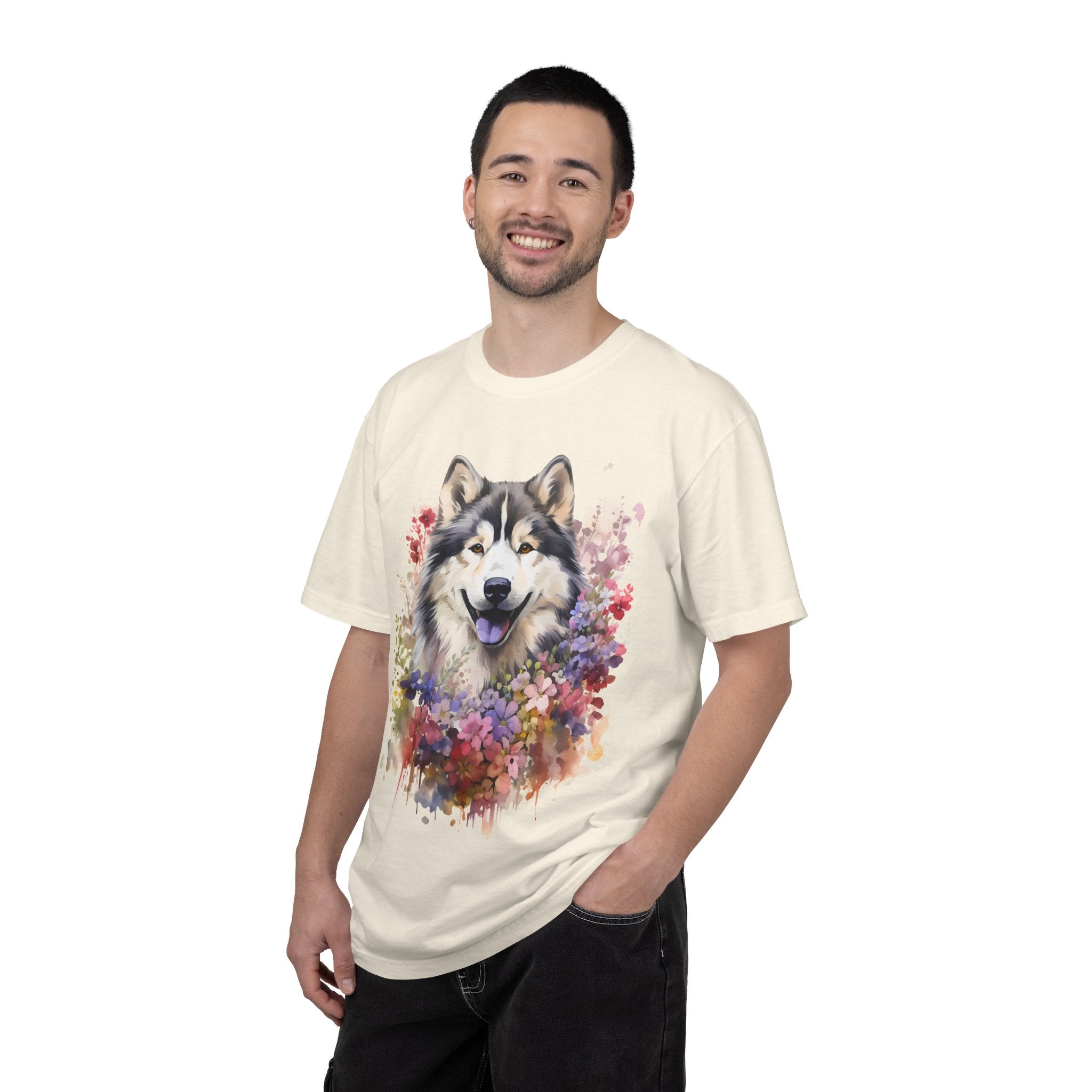 Blooming Loyalty Dog Tee – Unisex Dog Lover Graphic T-Shirt