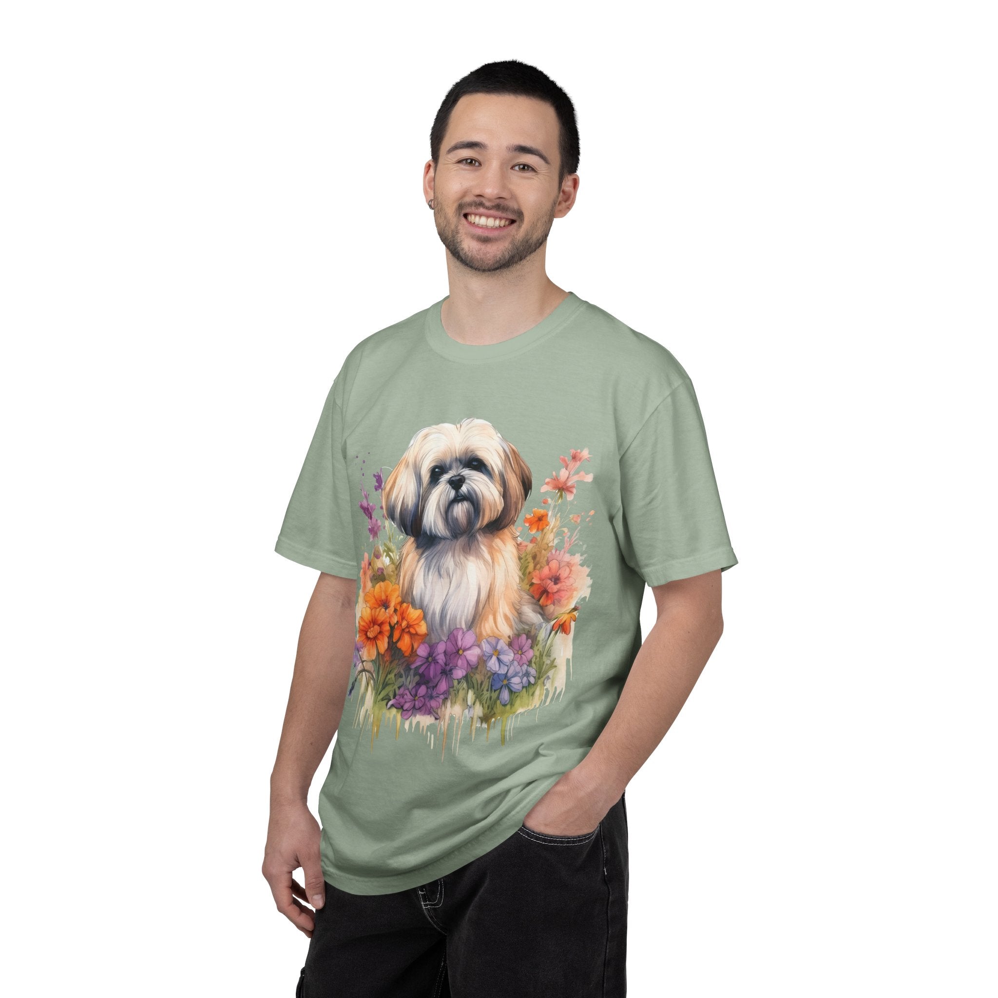 37 Tee - Soft Blooms Dog Tee – Unisex Dog Lover Graphic T-Shirt