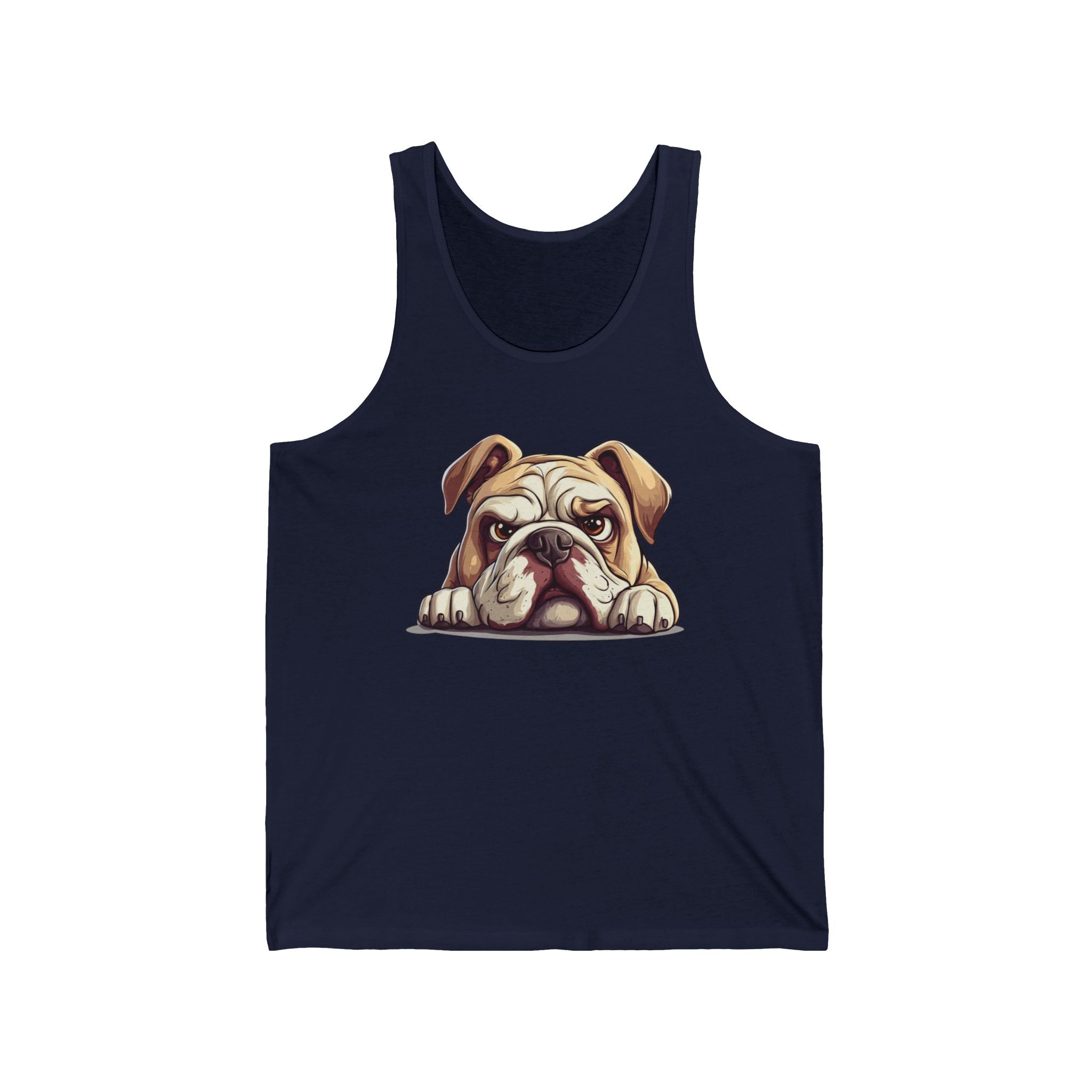 40 Tank - Grumpy Bulldog Peek | Wildsyde Dog Tank Top