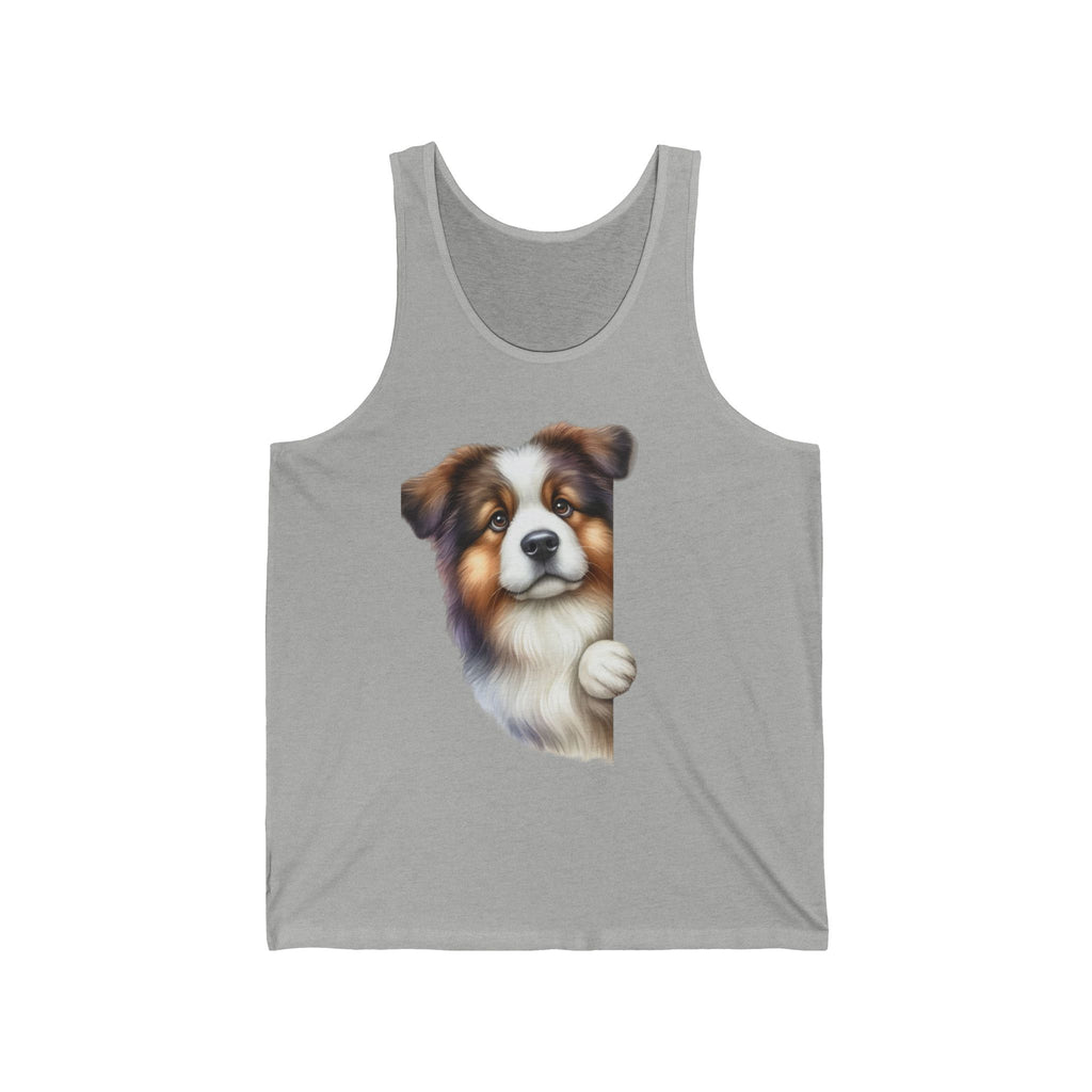 29 Tank - Australian Shepherd Peek | Cute Aussie Dog Tank Top