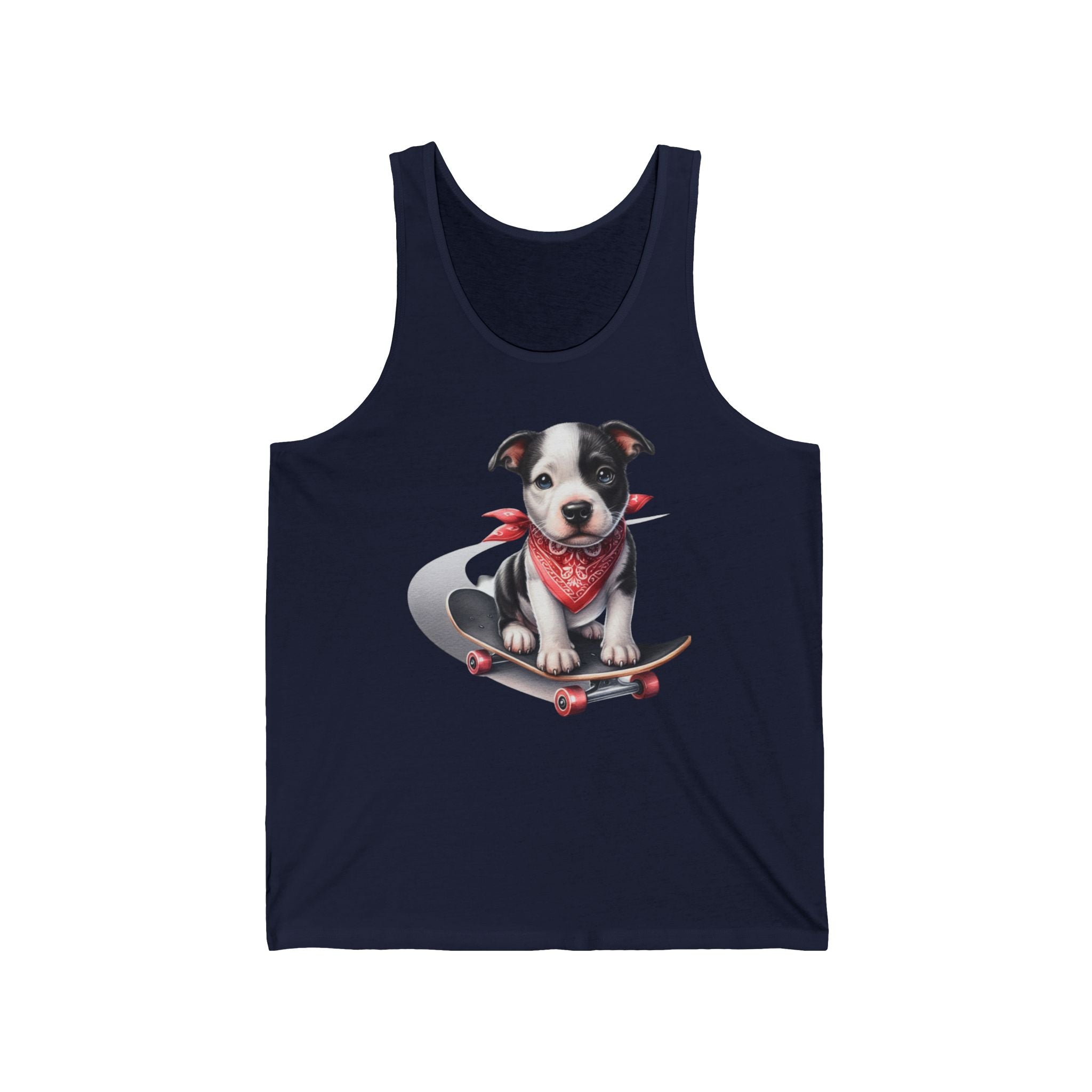 28 Tank - Skateboarding Puppy | Cute Dog Skater Tank Top