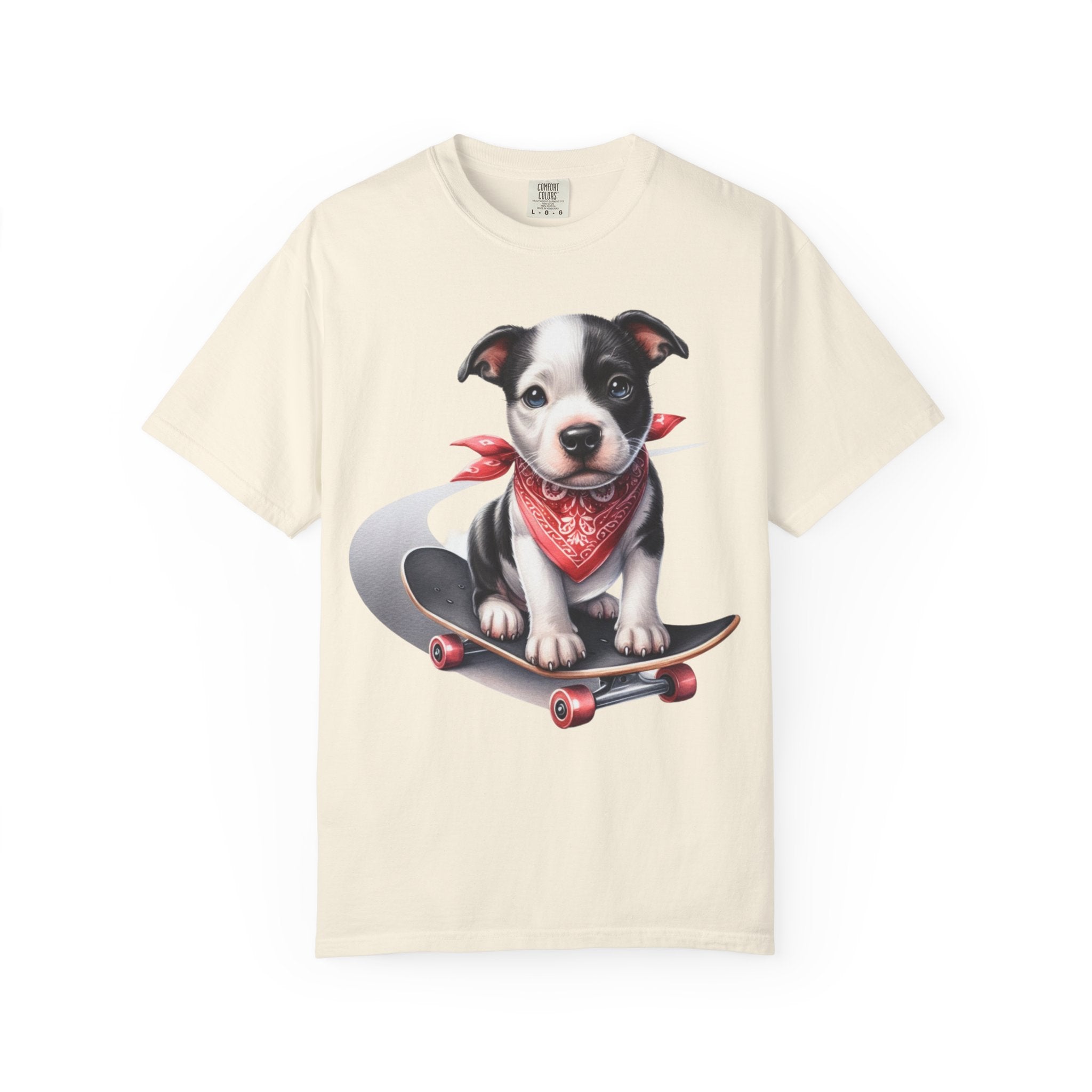Skater Pup Portrait Tee – Unisex Dog Lover Graphic T-Shirt