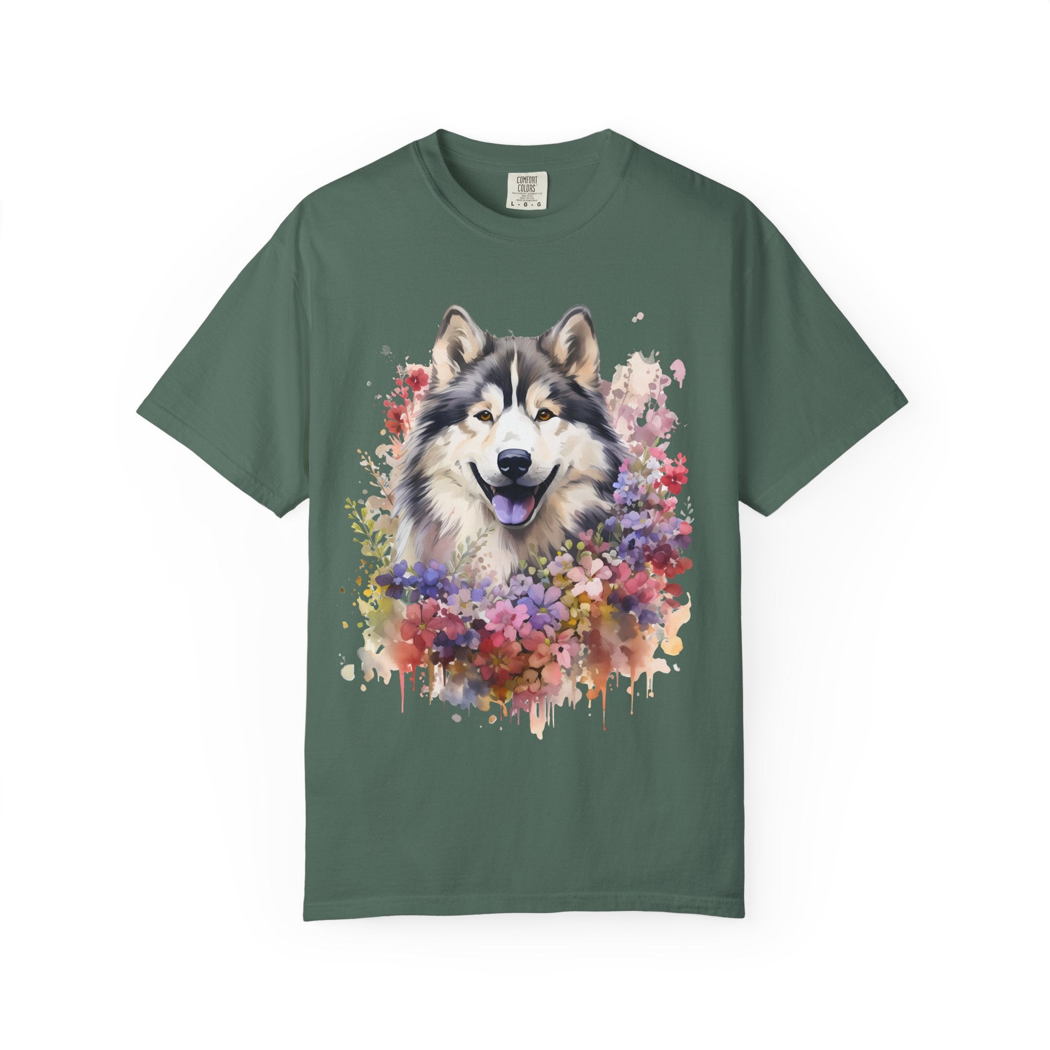 Blooming Loyalty Dog Tee – Unisex Dog Lover Graphic T-Shirt