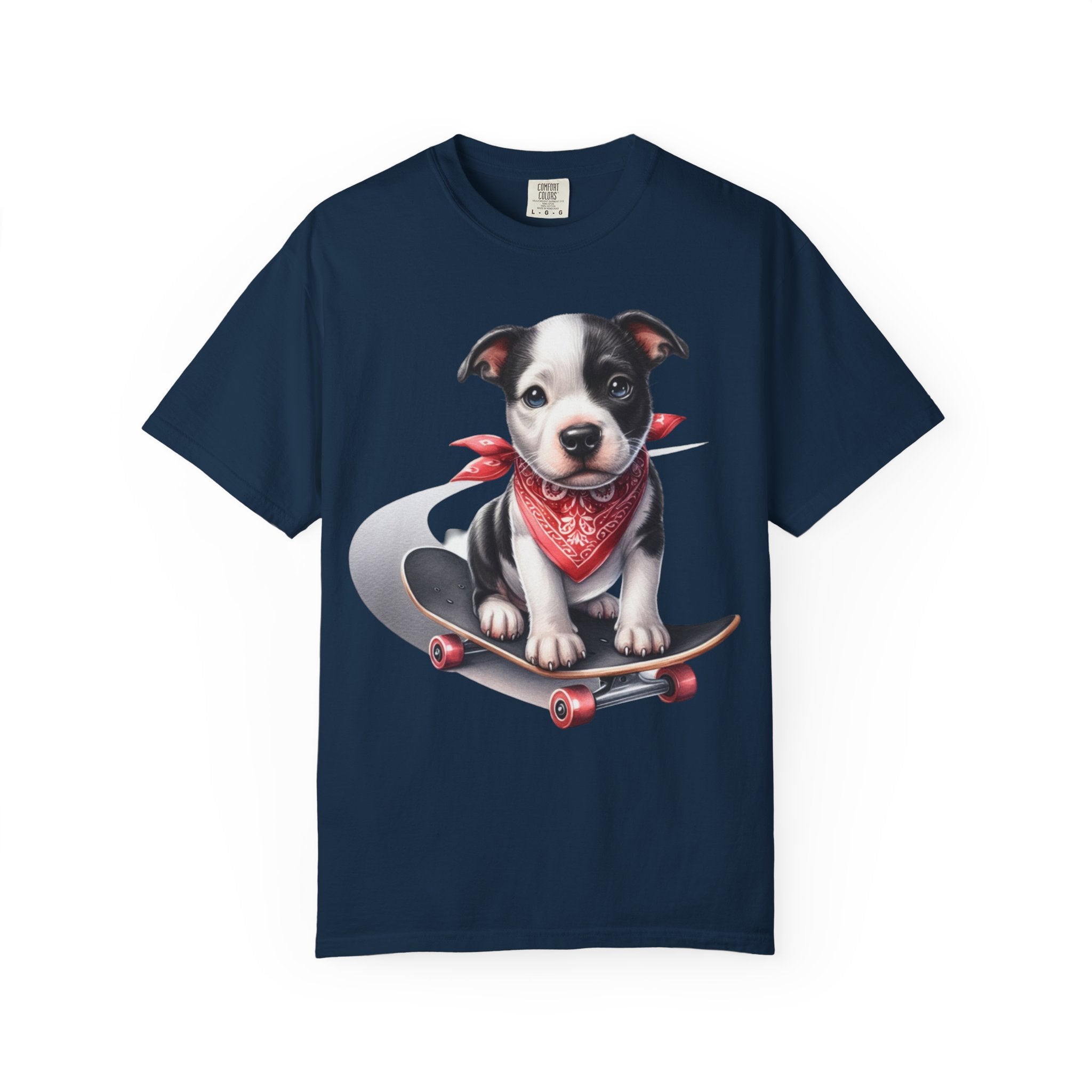 Skater Pup Portrait Tee – Unisex Dog Lover Graphic T-Shirt