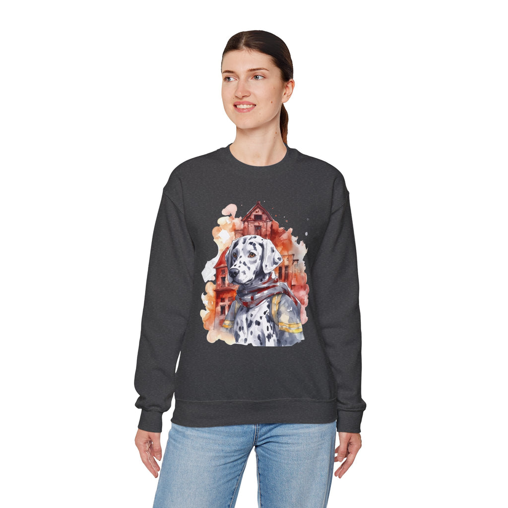 36 Sweatshirt - Dalmatian Firefighter Sweatshirt | Fire Dog Crewneck | Dalmatian Graphic Sweatshirt | Firefighter Gift | Wildsyde Apparel