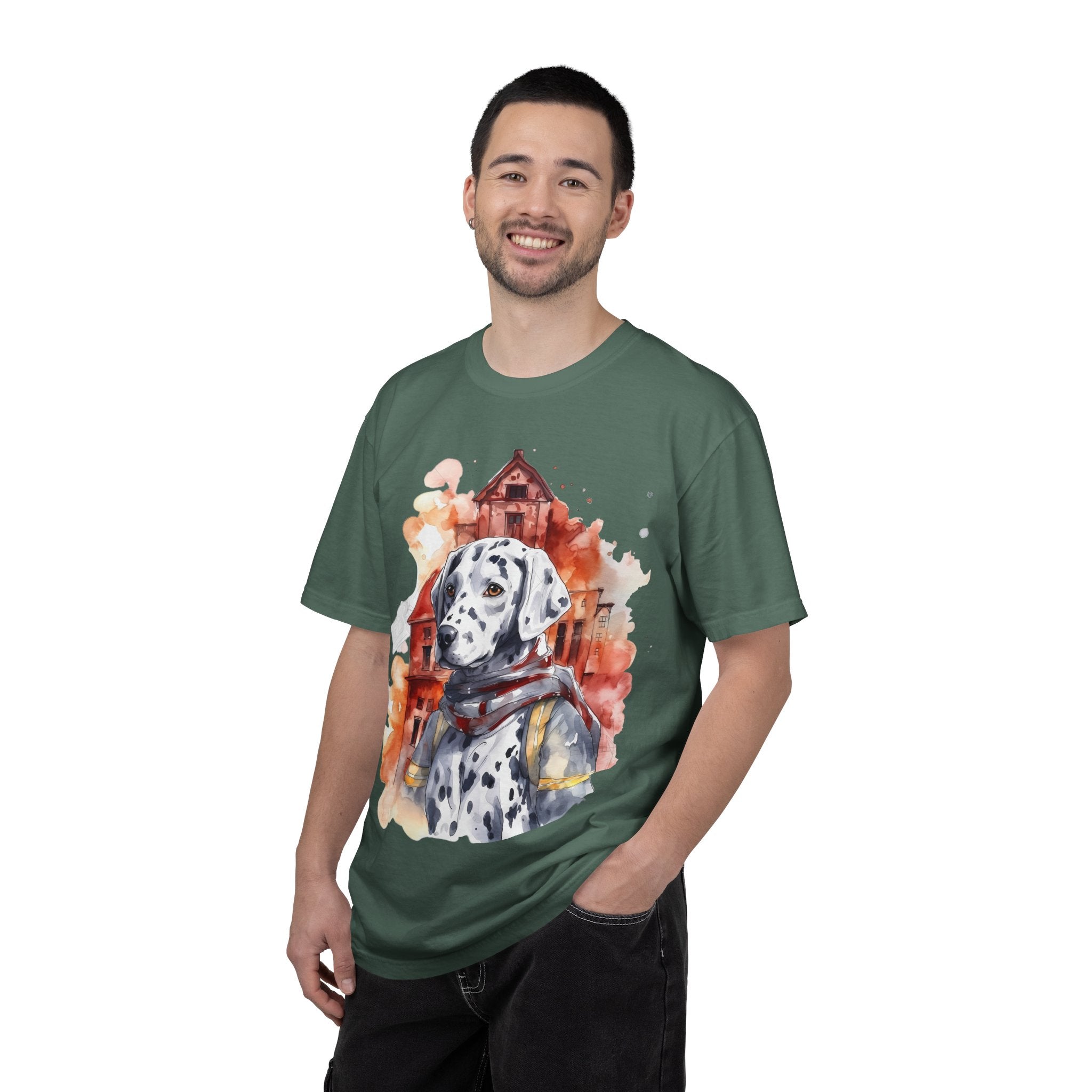 Firehouse Guardian Dalmatian Tee – Unisex Hero Dog Graphic T-Shirt