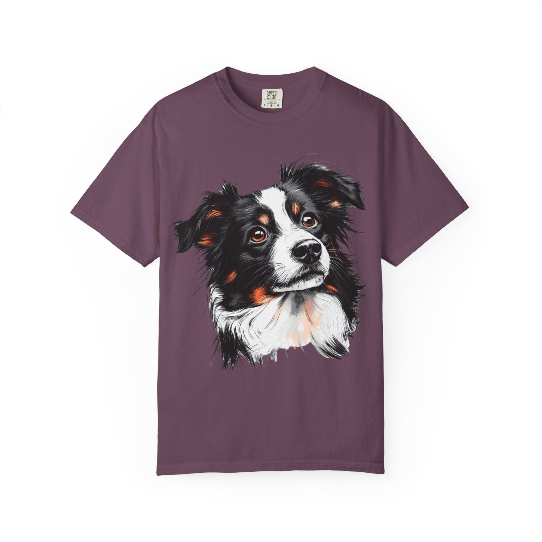 Tri-Color Border Collie Portrait Tee – Unisex Dog Lover T-Shirt