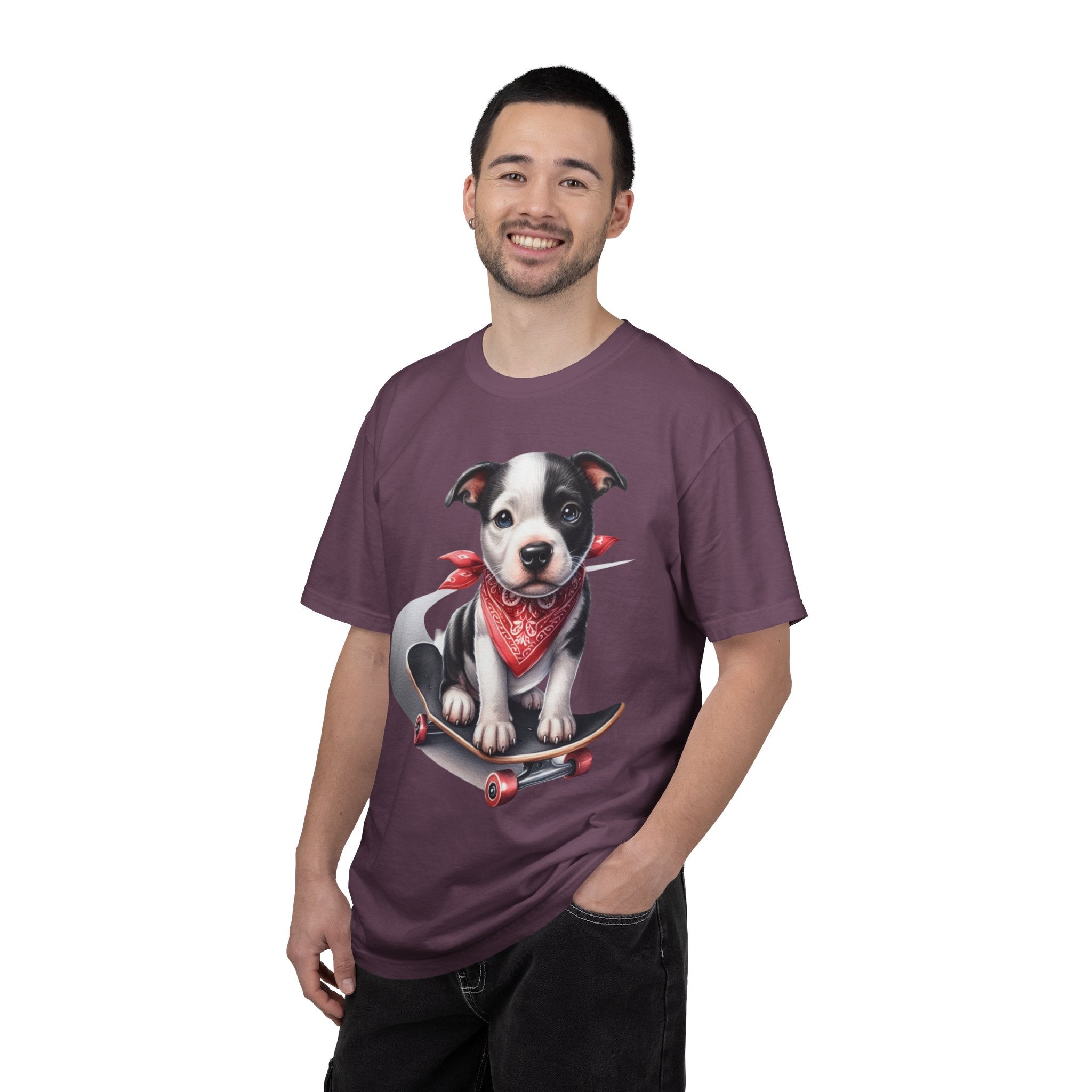 28 Tee - Skater Pup Portrait Tee – Unisex Dog Lover Graphic T-Shirt