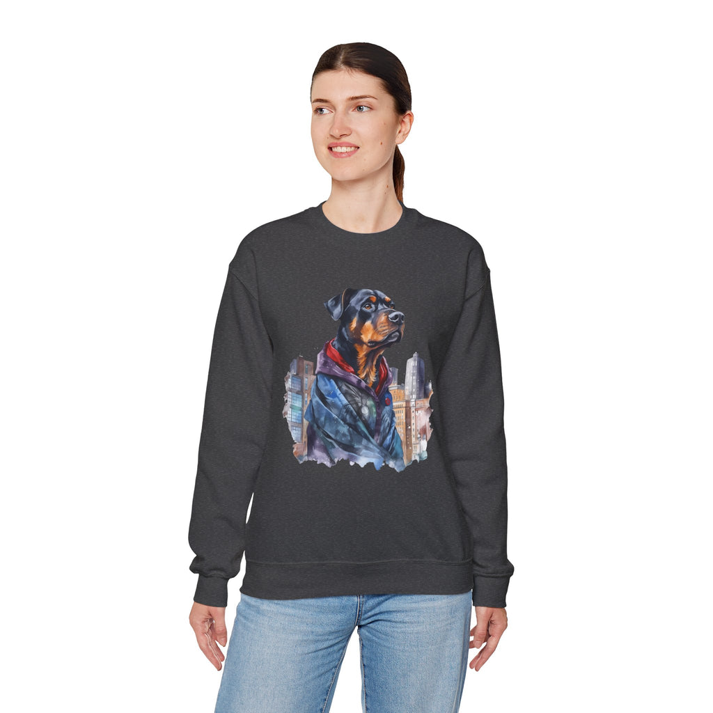 45 Sweatshirt - Rottweiler Streetwear Sweatshirt | Urban Rottie Crewneck | Cool Dog Apparel | Rottweiler Lover Gift | Wildsyde Apparel