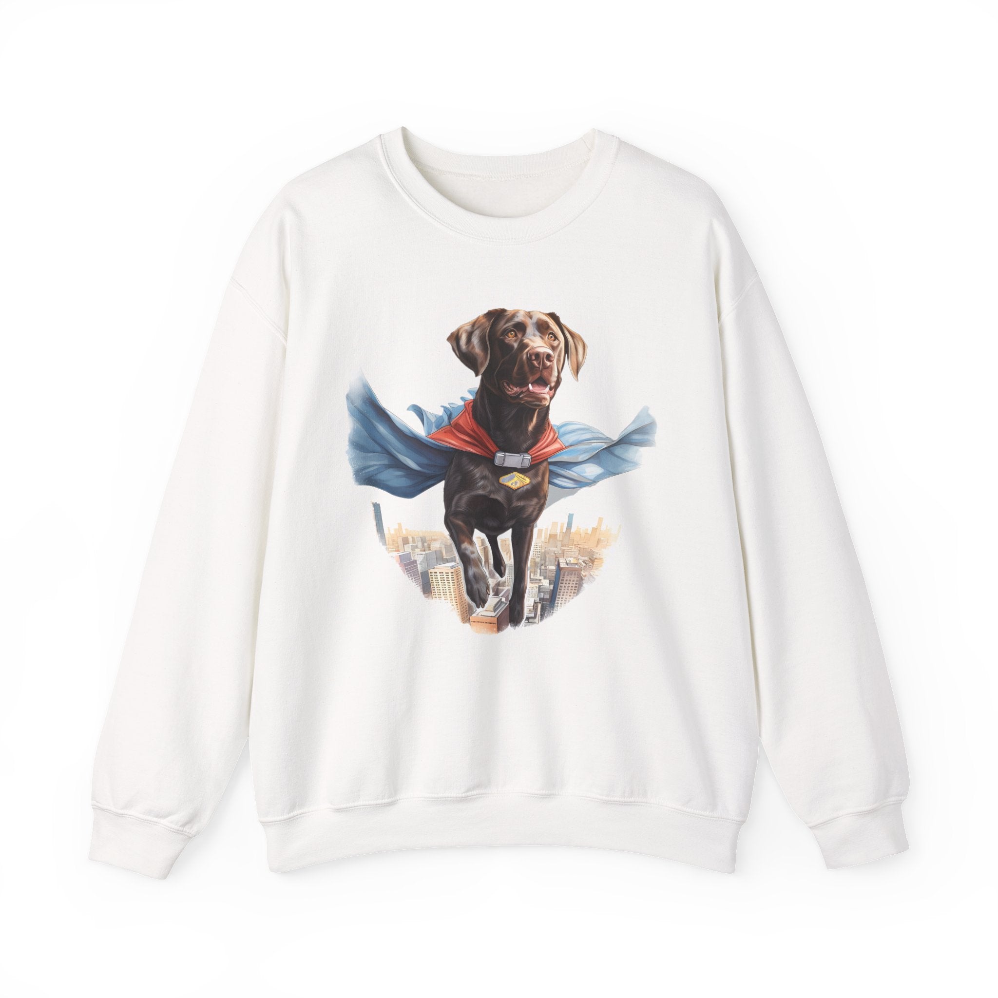 13 Sweatshirt - Superhero Chocolate Labrador City Hero Sweatshirt