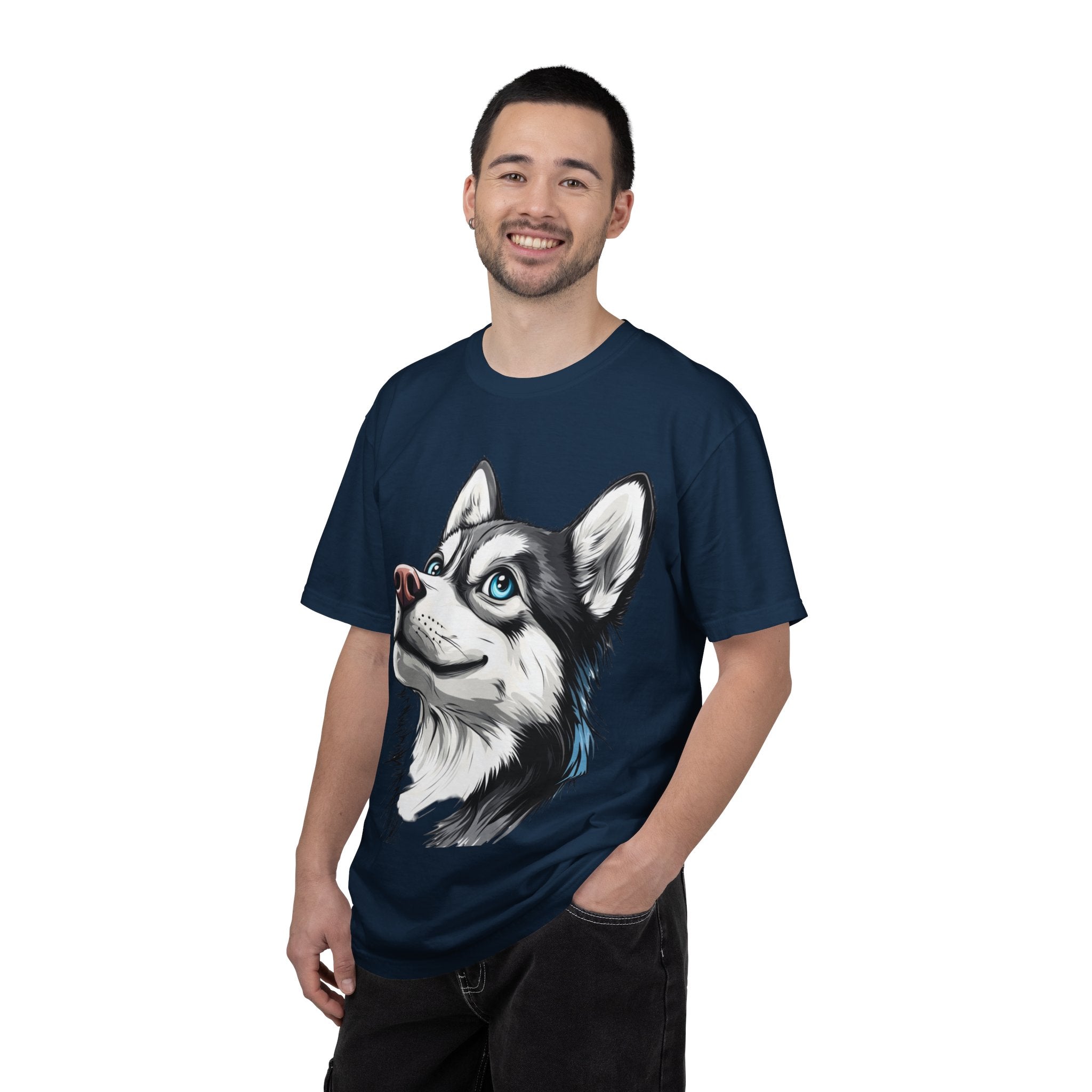 27 Tee - Arctic Gaze Husky Portrait Tee – Unisex Dog Lover Graphic T-Shirt