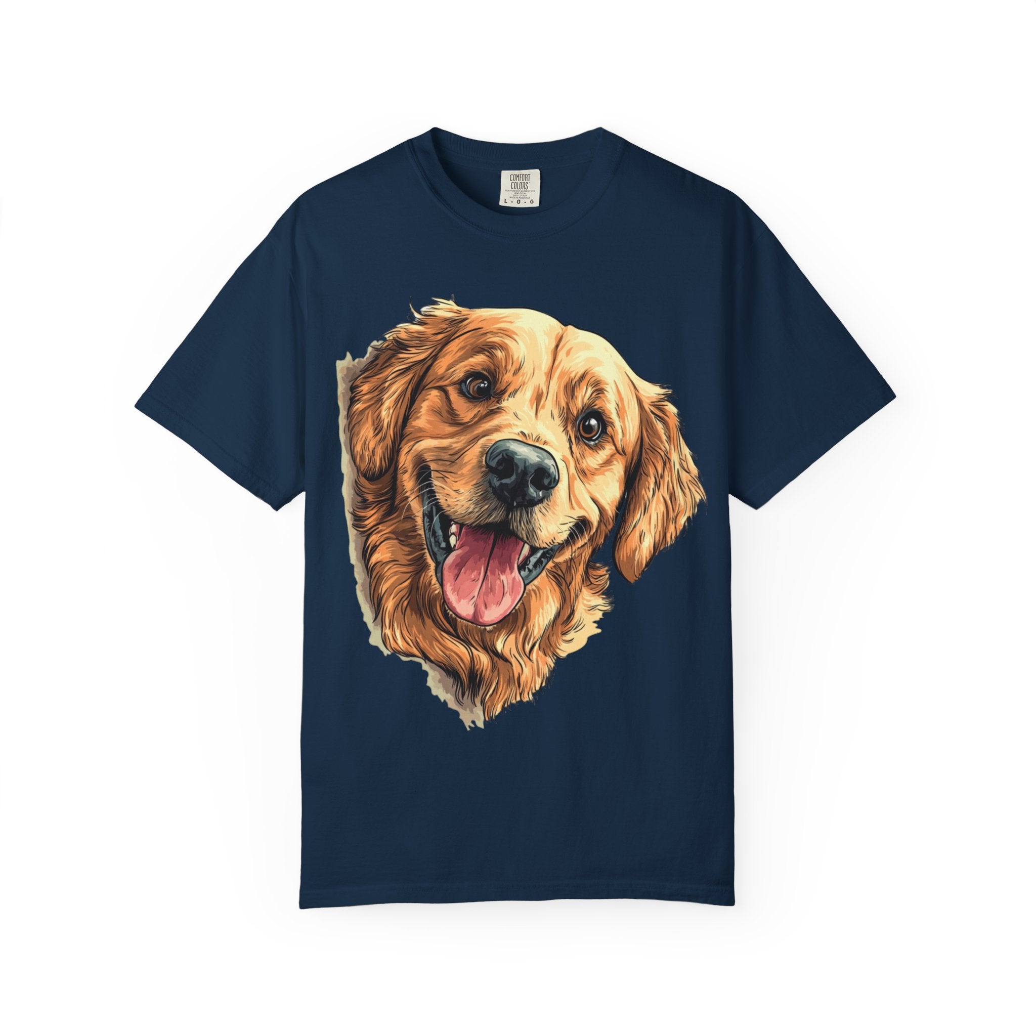 Golden Joy Retriever Portrait Tee – Unisex Dog Lover Graphic T-Shirt