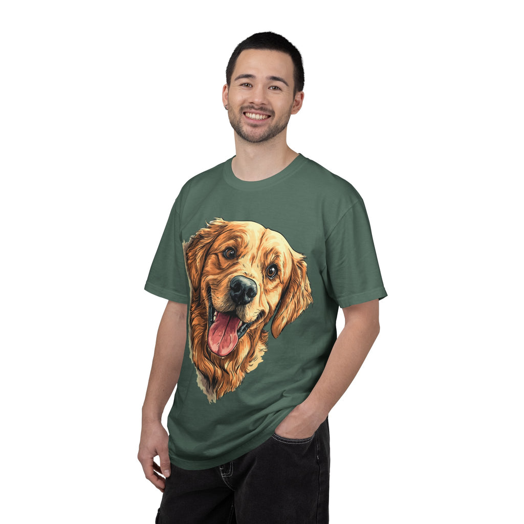 Golden Joy Retriever Portrait Tee – Unisex Dog Lover Graphic T-Shirt