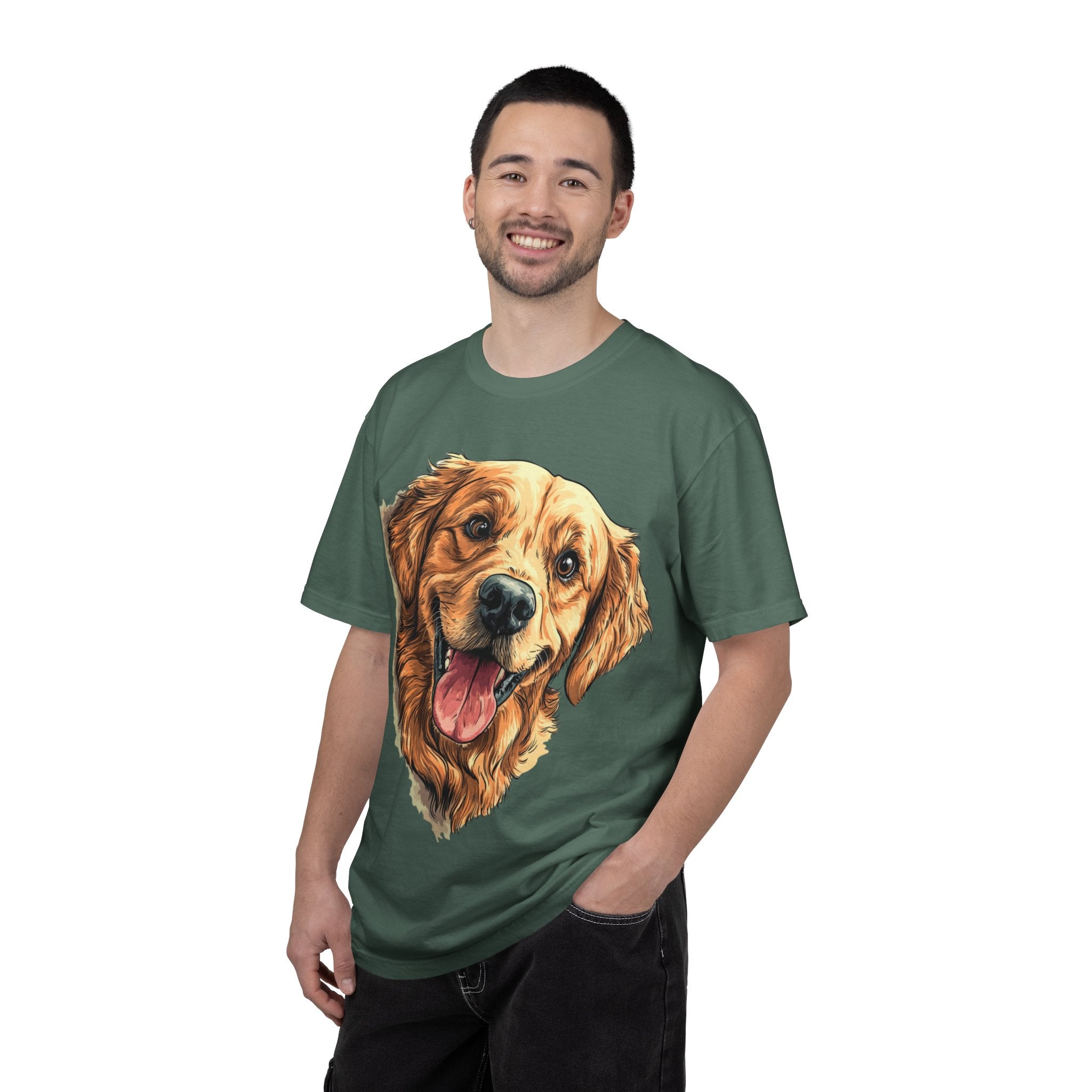Golden Joy Retriever Portrait Tee – Unisex Dog Lover Graphic T-Shirt