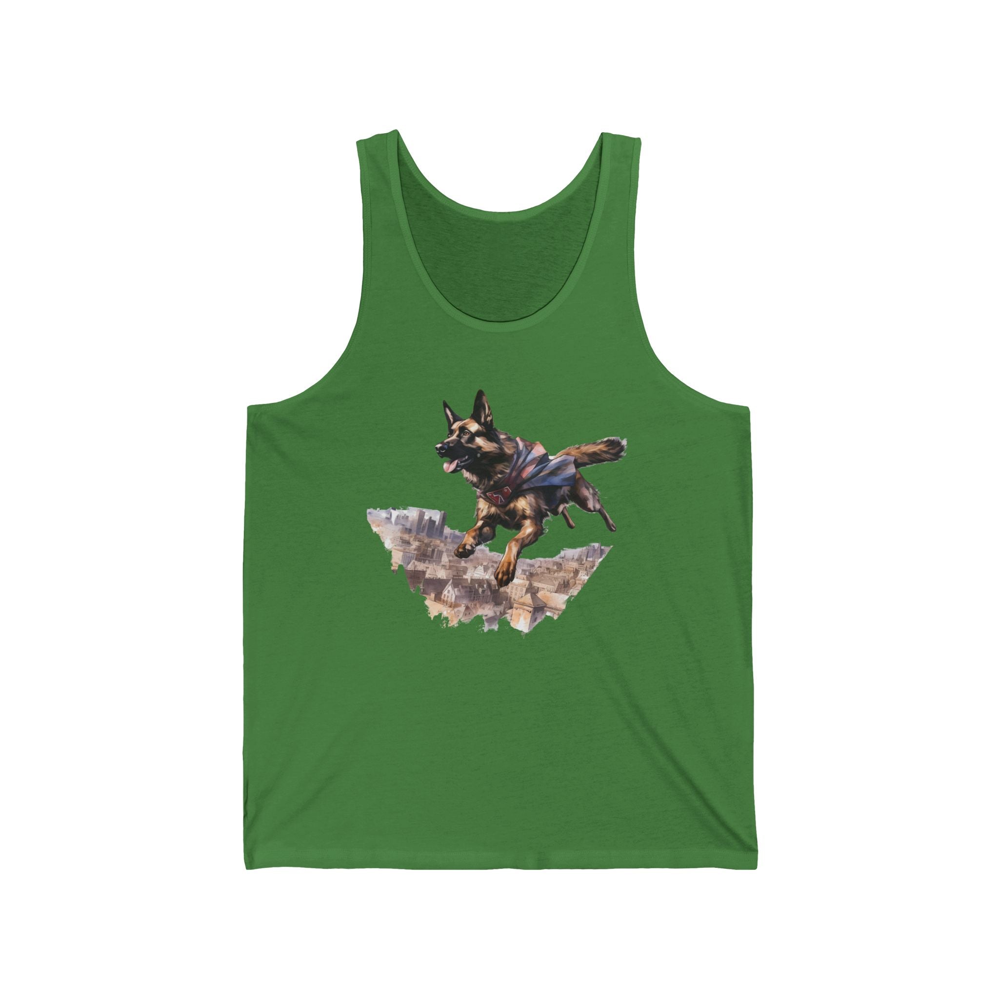 43 Tank - Superhero German Shepherd | Flying Shepherd Dog Tank Top