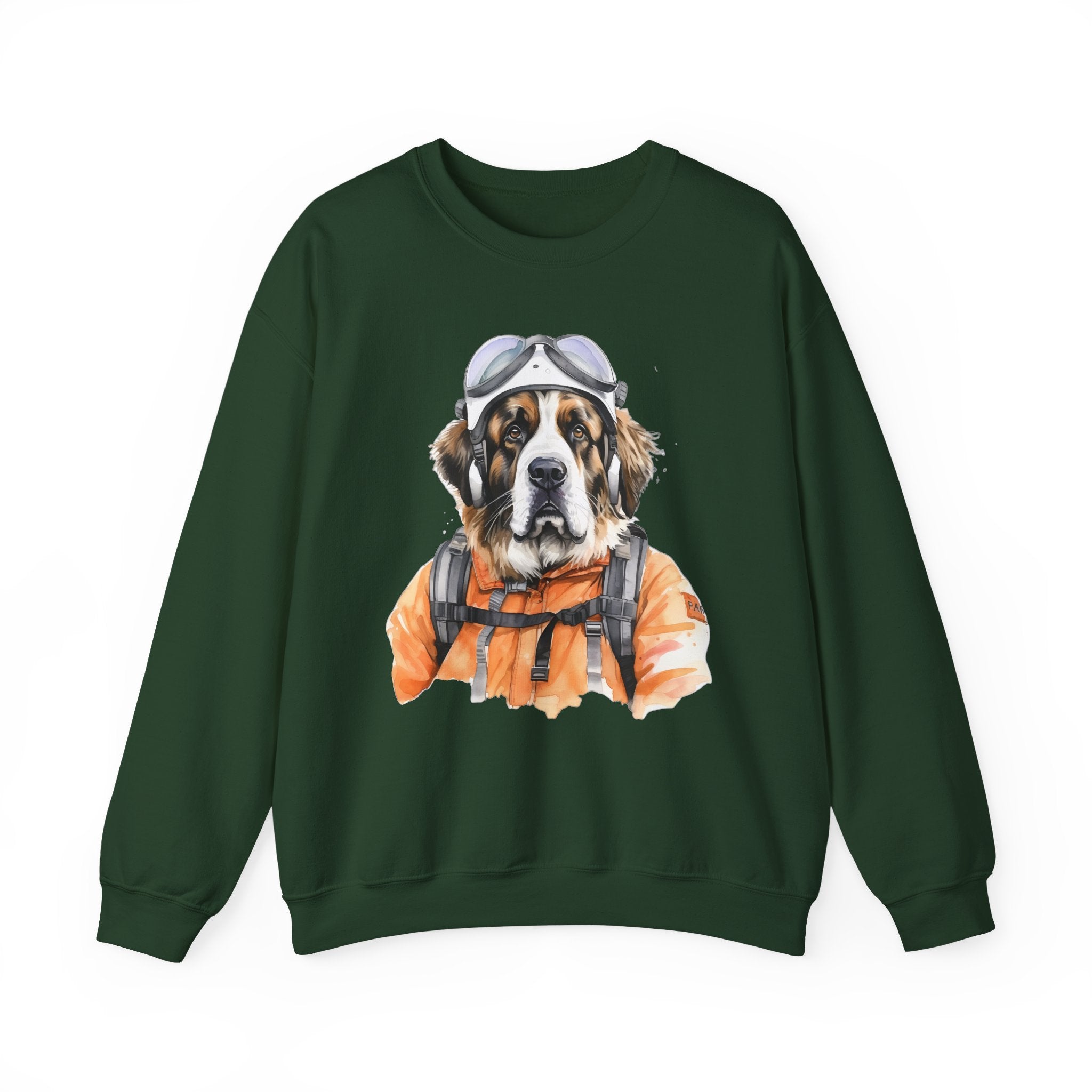 12 Sweatshirt - Saint Bernard Rescue Dog Pilot Sweatshirt